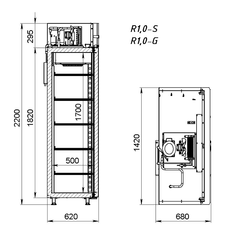 картинка Шкаф холодильный ARKTO R 1.0-G