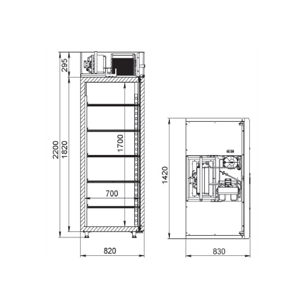 Шкаф холодильный ARKTO V1.4 SLDc с канапе