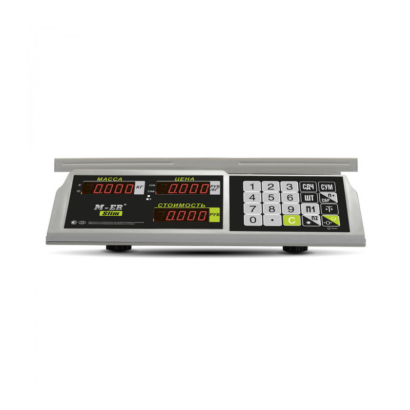 Торговые настольные весы Mertech M-ER 326 AC-15.2 "Slim" LED