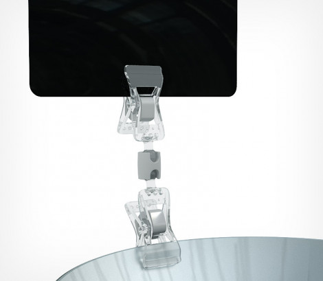 картинка Ценникодержатель на прищепке малый универсальный FXS-DBL ножка 0 мм