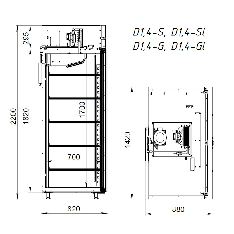 картинка Шкаф холодильный ARKTO D 1.4-SL с канапе