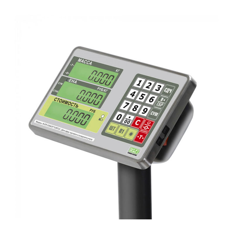 картинка Торговые весы Mertech M-ER 335 ACP-150.20 "TURTLE" с расчетом стоимости товара LCD
