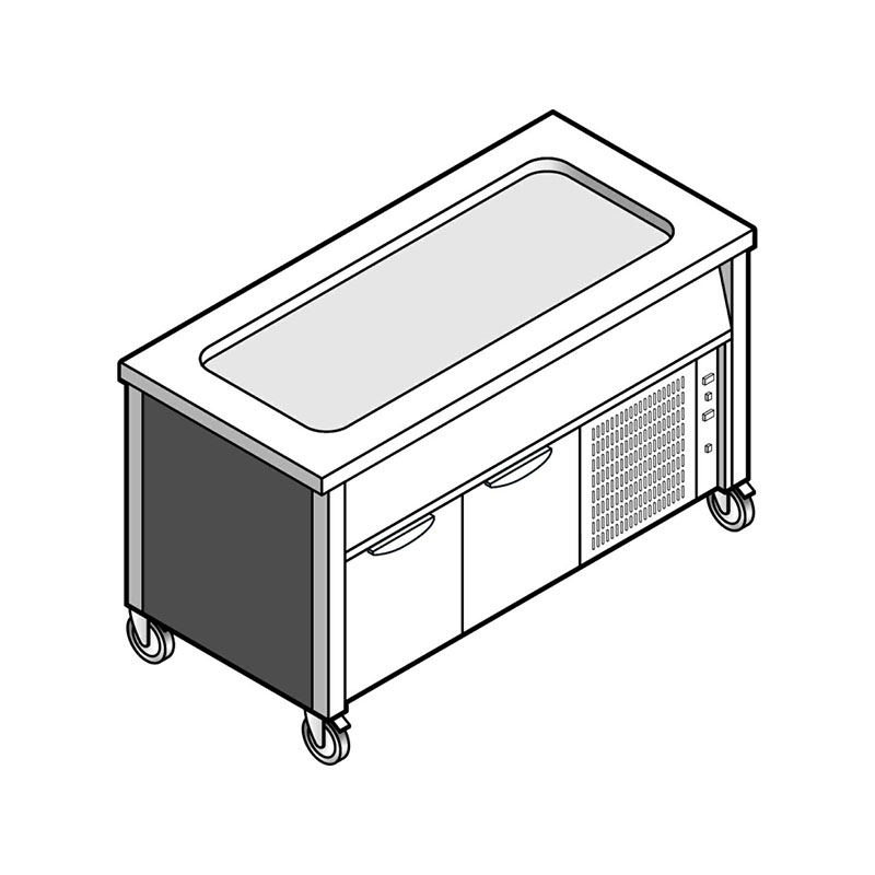 картинка Прилавок EMAINOX EAPR 15 8035320 с охлаждаемой поверхностью на нейтральном шкафу 