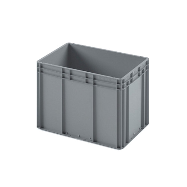 Пластиковый ящик Plast 600x400x420 (ЕС-6442) серый с усиленным дном
