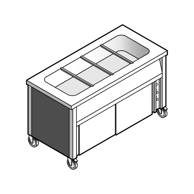 картинка Прилавок-мармит для 1 и 2 блюд EMAINOX ECB 23 8035059 на тепловом шкафу