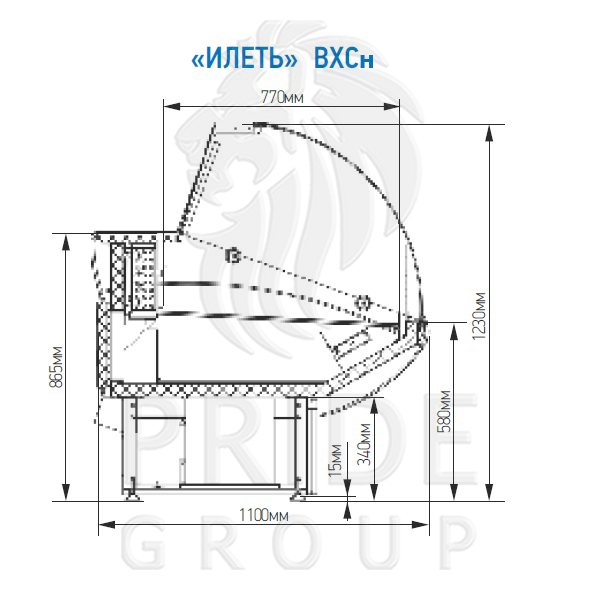 картинка Витрина холодильная МХМ Илеть ВХСн-2,1