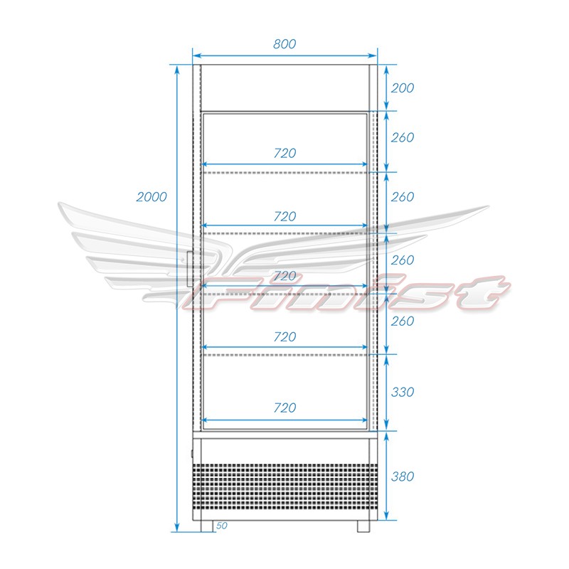 Вертикальная холодильная витрина FINIST POLINA P-1