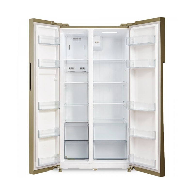 картинка Холодильник Side-by-side Бирюса SBS 587 GG бежевое стекло