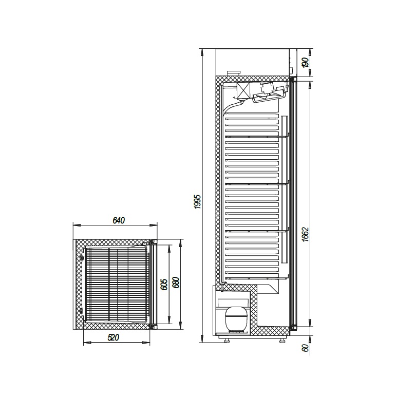 картинка Шкаф холодильный МХМ Капри П-490СК (ВО, термостат)