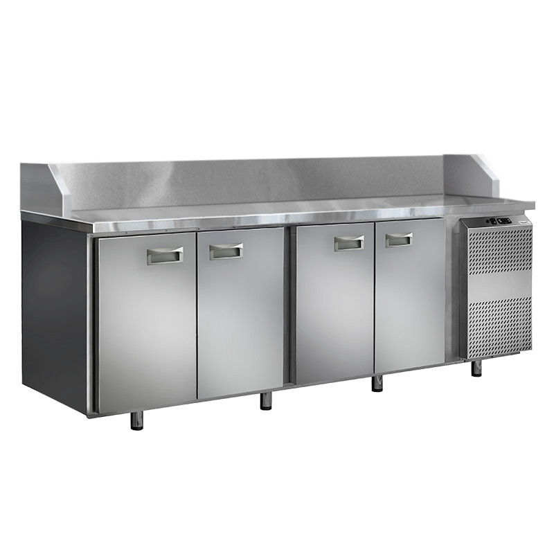 Холодильный стол для пиццы FINIST СХСпцб-700-4 с бортом 2300x700x1050