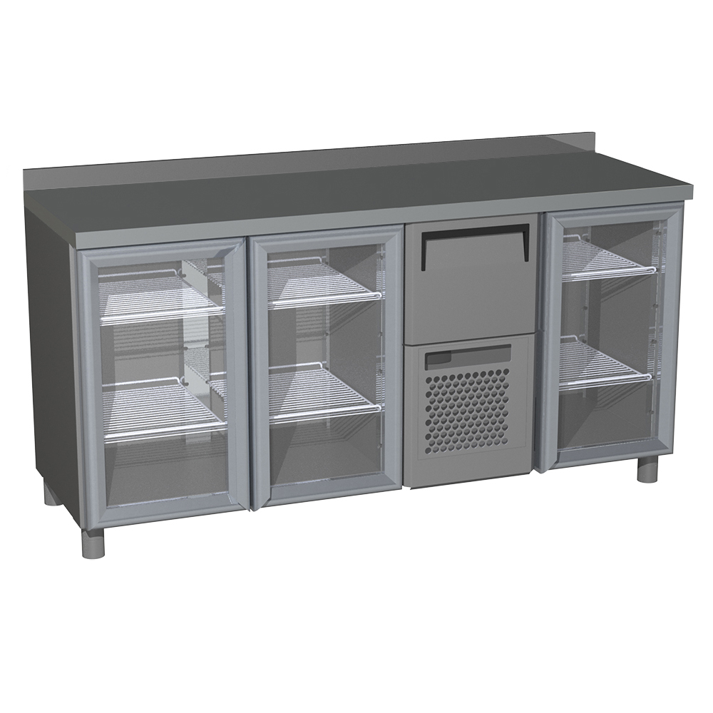 Холодильный барный стол T57 M3-1-G 9006/9005 (BAR-360С Carboma)