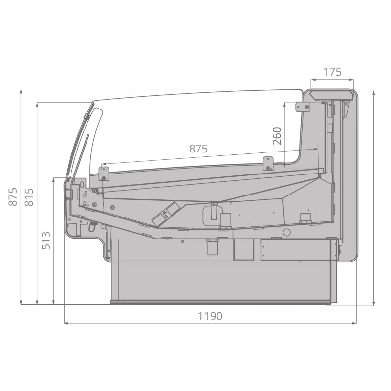 картинка Витрина холодильная Brandford AURORA 375 рыба на льду SELF