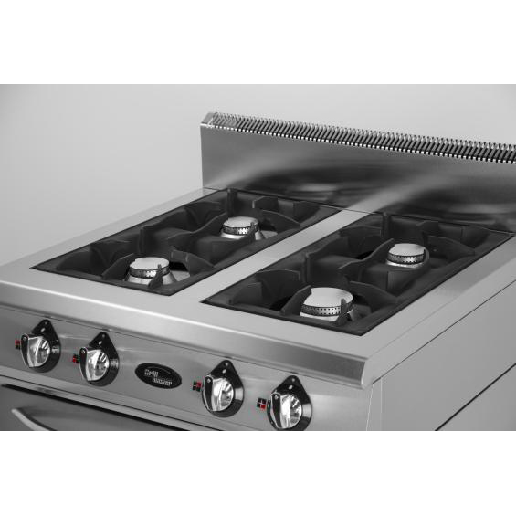 Плита Grill Master 4-х горелочная газовая Ф4ПДГ/800 комбинированная духовка
