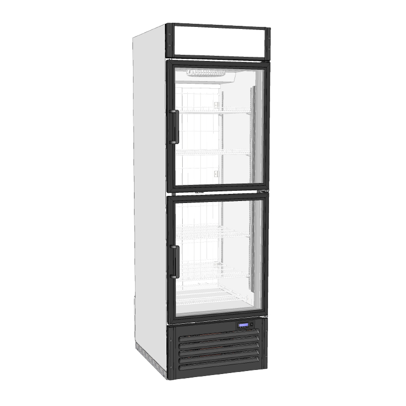 Шкаф морозильный МХМ Капри 0,5Н(СК) дверь стеклянная сверху, стеклянная снизу