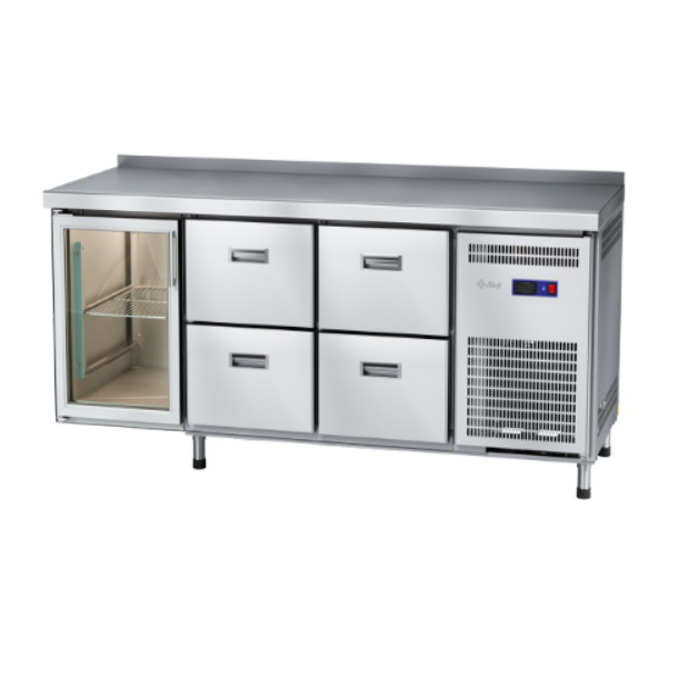 Стол холодильный Abat СХС-60-02 (дверь-стекло, ящики 1/2, ящики 1/2)