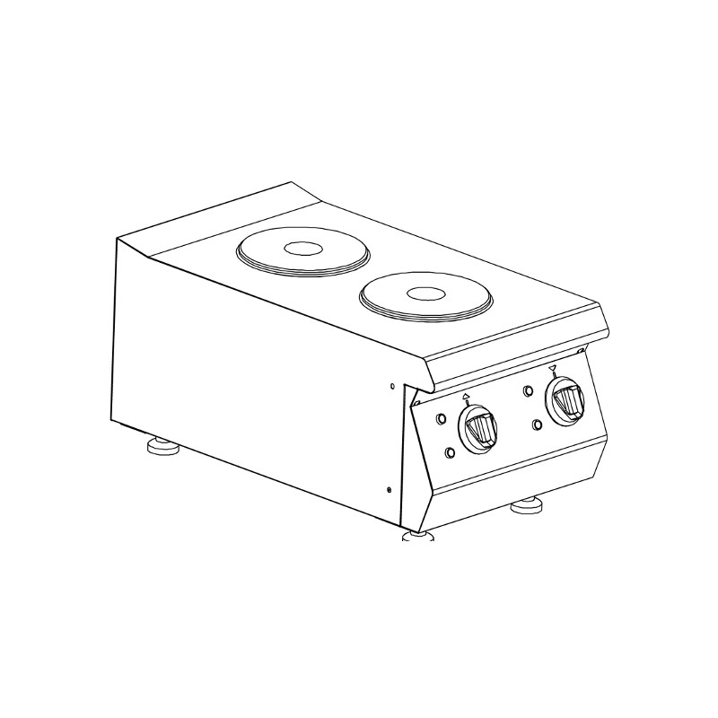 картинка Плита электрическая Kocateq 0M0PE1 настольная с 2 конфорками