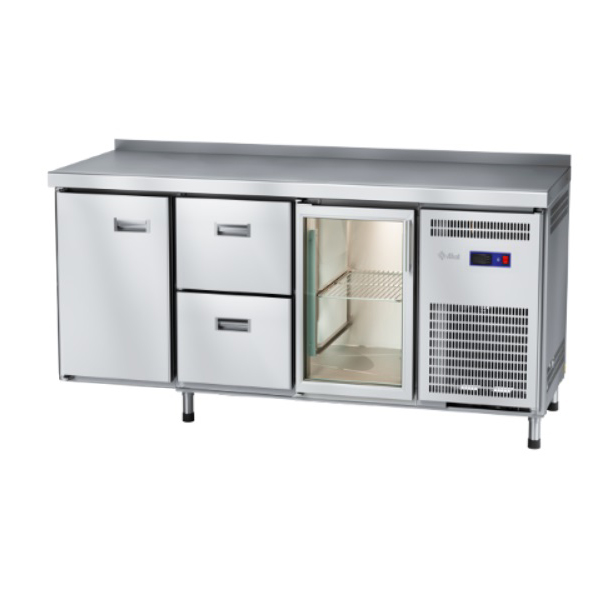 картинка Стол холодильный Abat СХС-60-02 (дверь, ящики 1/2, дверь-стекло)