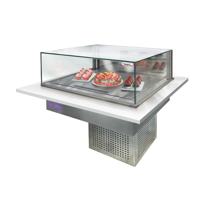Встраиваемая горизонтальная кондитерская холодильная витрина FINIST GLASSIER SLIDE GS-10/65/3