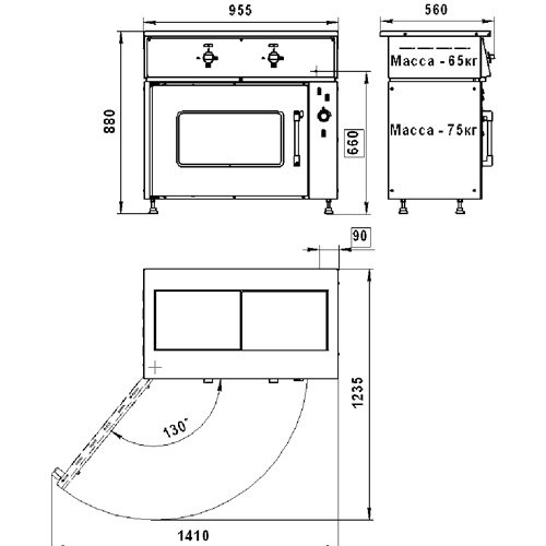 картинка Плита электрическая ТулаТоргТехника ПЭ-0,24М с жарочным шкафом