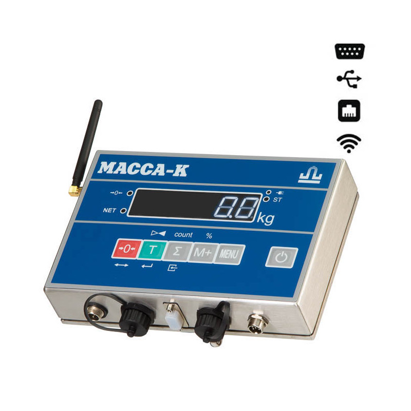 Весы Масса-К 4D-LA-10/10-1500-AB(RUEW) с влагозащитой и интерфейсами RS, USB, Ethernet, WiFi