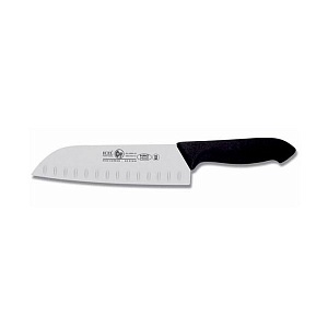 картинка Нож японский ICEL HORECA PRIME 28100.HR85000.180 черный 18см с бороздками