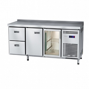 картинка Стол холодильный Abat СХС-60-02 (ящики 1/2, дверь, дверь-стекло)