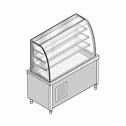 картинка Витрина холодильная EMAINOX 8VTR3RVVG11 8045317 с охлаждаемой ванной на открытом шкафу