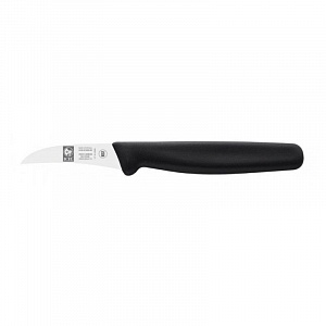 картинка Нож для чистки овощей ICEL JUNIOR 24100.3214000.060 изогнутый черный 6см
