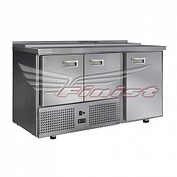 картинка Стол холодильный для салатов Finist СХСнс-700-3 нижний агрегат 1485х700x850 мм