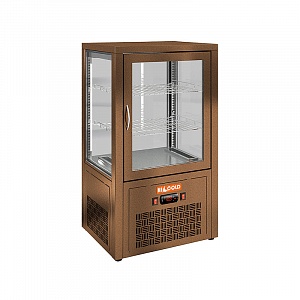 картинка Настольная вертикальная холодильная витрина HICOLD VRC 70 Bronze / Beige / Brown / Black
